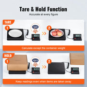 Load image into Gallery viewer, SucceBuy 110 lbs Digital Postal Shipping Scale with Timer 90° Foldable LCD Screen AC/DC Powered Package Scale for Laggage Home - AMOCART