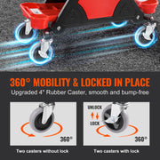 Load image into Gallery viewer, SucceBuy Rolling Mechanic Seat 300 LBS with Wheels Tool Trays Drawer Heavy Duty Roller Creeper Seat for Garage DIY Automotive - AMOCART