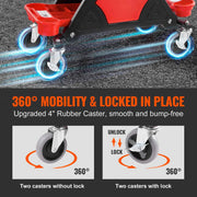 Load image into Gallery viewer, SucceBuy Rolling Mechanic Seat 300 LBS with Wheels Tool Trays Drawer Heavy Duty Roller Creeper Seat for Garage DIY Automotive