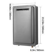 Load image into Gallery viewer, SucceBuy Gas Tankless Water Heater 5.3/ 8Gal Outdoor 191000 BTU Instant Hot Water Heater Smart Temperature Control Protections - AMOCART