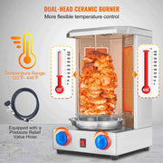 Load image into Gallery viewer, Amocart Shawarma Grill Machine13 lbs Chicken Shawarma Cooker Gas Vertical Broiler Gyro Rotisserie Oven Doner Kebab for Home