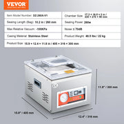 Load image into Gallery viewer, SucceBuy DZ-260A Chamber Vacuum Sealer with 15.7" Sealing Length Kitchen Vacuum Packing Machine for Home Foods Meats Marinades