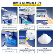 Bild in Galerie-Viewer laden, Amocart Commercial Ice Shaver Crusher 441LBS/H with 11LBS Hopper Electric Snow Cone Maker For Parties Events Snack Bar