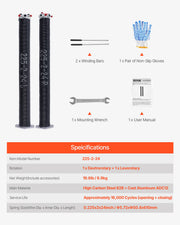 Load image into Gallery viewer, SucceBuy Garage Door Torsion Springs Pair Cycles Electrophoresis Black Coated for Replacement Garage Door Springs