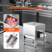 Load image into Gallery viewer, SucceBuy 10 20 30 40L Manual Meat Mixer Fixed Tank Meat Processing Equipment Sausage Mixer Machine with Lid Handle Gear Reducer - AMOCART