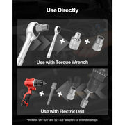 Load image into Gallery viewer, Amocart Bolt Extractor Kit Impact Bolt & Nut Remover Set with Pin Punch Solid Storage Case Cr-Mo Steel for Removing Damaged