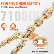 Load image into Gallery viewer, SucceBuy 1/2pcs Binder Chain Trailer Tow Zinc Plated Truck with Safety Grab Hooks for Logging Binder Tie Down Transport Flatbed