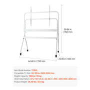 Load image into Gallery viewer, Amocart Rolling TV Stand Mobile TV Cart Suit for Various Sizes TV Portable TV Stand with Wheels for Living Room Bedroom Office