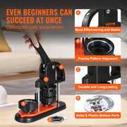Load image into Gallery viewer, SucceBuy Button Maker 25/32/58 Pin Maker with Button Parts Ergonomic Arc Handle Punch Press Kit Button Maker Machine