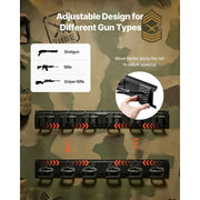 Load image into Gallery viewer, Amocart Indoor Gun Rack Steel Wall Mount Rifle and Shotgun Rack 8 Slots for Long Guns with Screws for Home Hunting Cabin Wall
