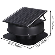 Load image into Gallery viewer, SucceBuy Solar Attic Fan 40W 1230 CFM Large Air Flow Solar Roof Vent Low Noise and Weatherproof with Smart Adapter for Home - AMOCART