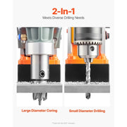 Bild in Galerie-Viewer laden, SucceBuy 11PCs Magnetic Drill Motor 1.6 in 1450W Boring Diameter 850RPM Speed 2810 lbf Portable Electric Mag Drill Press
