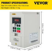 Load image into Gallery viewer, SucceBuy 2.2/3/4/7.5KW VFD Frequency Inverter 110V/220V 1/3P Input 3P Output Variable Frequency Drive CNC Motor Converter