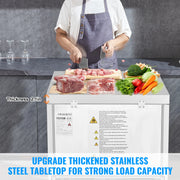Load image into Gallery viewer, SucceBuy Commercial Frozen Refrigerator Sandwich Salad Prep Table 7.4Cu.Ft Food Prep Frost Free Refrigerator for Restaurant - AMOCART