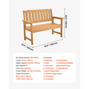 Load image into Gallery viewer, Outdoor Bench Wooden Metal Garden Bench for Outdoors 480 lbs Load Capacity Bench Outdoor Garden Park Bench