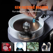 Bild in Galerie-Viewer laden, Amocart Gem Faceting Machine 2800RPM 180W 110V with Faceted Manipulator 1 Bag of Triangle Abrasive Jade Rock Jewel Polisher