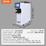 Bild in Galerie-Viewer laden, SucceBuy Commercial Ice Cream MachineSingle Flavor Countertop Soft Serve Ice Cream Maker Touch Screen Auto Clean Pre-cooling