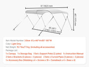 Load image into Gallery viewer, SucceBuy 3 Bow Boat Bimini Tops 600D Polyester Canopy with Aluminum Alloy Frame Waterproof Sun Shade Awning Canopy Fit for Boat