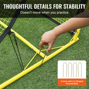Load image into Gallery viewer, Amocart Soccer Trainer 2 IN 1 Rebounder Net Iron Soccer Practice Equipment Sports Football Rebounder Wall forTeam Solo Training