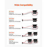 Load image into Gallery viewer, SucceBuy Monoblock Car Amplifier Class D Car Audio Amplifier with Remote Subwoofer Level Control Low Pass Filter and Bass Boost