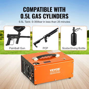 Load image into Gallery viewer, Amocart PCP Air Compressor 4500PSI Portable PCP Airgun Compressor Auto-Stop Oil Free Pump for Air Rifle Scuba Diving Bottle