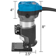 Bild in Galerie-Viewer laden, Amocart 800W Soft Start Compact Router Kit Variable Speed 10000-30000Rpm with Fixed Base, Plunge Base, Tilt Base and Offse Base