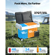 Load image into Gallery viewer, SucceBuy 35L 45L 55L Portable Foldable Handle Car Refrigerator with Wheel -4°F to 68°F Truck Refrigerator with APP Control Compressor Freezer for Camping Picnics Car Home Traval