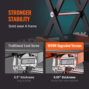 Bild in Galerie-Viewer laden, SucceBuy Motorcycle Lift 1100 LBS Motorcycle Lift Scissor Lift Jack with Dolly&Hand Crank Center Hoist Crank Stand for Motorbike