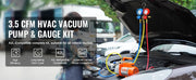 Bild in Galerie-Viewer laden, Amocart 3.5CFM 4CFM Single Stage Rotary Vane HVAC Air AC Vacuum Pump & A/C Refrigerant Kit Manifold Gauge Set Air Conditioning