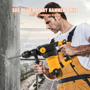 Load image into Gallery viewer, SucceBuy 1500W Rotary Hammer Drill Max Drilling 32mm 4 Modes Plus Corded Demolition Chipping Metal Concrete Breaker Jackhammer