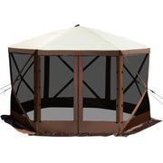 Load image into Gallery viewer, SucceBuy Pop-up Camping Gazebo Camping Canopy Shelter 6 Sided 12' x 12' / 10' x 10' Sun Shade Tents & Canopies Camping & Hiking