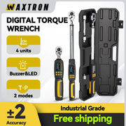 Charger l'image dans la visionneuse de galerie, Clé dynamométrique numérique 1/2'' Précision 2% Outils à main 1/4'' 3/8'' Clé dynamométrique numérique pour auto, moto, vélo Waxtron Hot