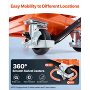 Load image into Gallery viewer, Amocart Hydraulic Lift Table 500lbs Capacity 47.2" Lifting Height Double Scissor Lift Table Cart with Wheels for Transportation