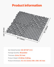 Load image into Gallery viewer, SucceBuy Interlocking Drainage Mat 12inx12in 12/24/40/50/55 Pcs Splicing Mats Non-Slip PP Drainage Floor Tile & Shower Mat