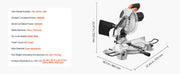 Charger l'image dans la visionneuse de galerie, Amocart Sliding Compound Miter Saw 12-Inch Blade 15Amp Motor 60-Tooth Corded Double Bevel Sliding Miter Saw LED Alignment