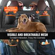 Bild in Galerie-Viewer laden, Amocart Back Seat Extender Dog Car Seat Cover for Back Seat Bed with Mesh Window and Storage Pocket Supports 350lbs Dog Hammock