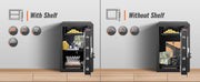 Load image into Gallery viewer, Amocart Electric Safe 2.2/1.8 Cubic Feet Fingerprint&Digital Security Cabinet Safe W/ Fire-proof Bag for Cash Jewelry Documents