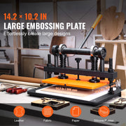 Load image into Gallery viewer, SucceBuy Leather Cutting Machine Embossing Plate Manual Die Cutter 0.47 in Pressure Stroke Leather Embossing Machine