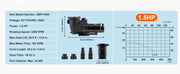 Load image into Gallery viewer, SucceBuy Above Ground Pool Pump 1HP/1.5HP/2HP Single Speed with Filter Basket for Above Ground Pools Hot Tubs Spas UL Certified