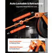 Load image into Gallery viewer, SucceBuy Retractable Air Hose Reel Auto Rewind Air-Compressor Hoses Reel with 5 ft Lead in Ceiling/Wall Mount Steel Double Arm