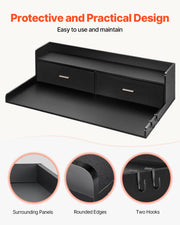 Load image into Gallery viewer, SucceBuy Washer Dryer Countertop w/ Drawer Shelf Wooden Washer and Dryer Countertop Laundry Topper for Laundry Room Organization