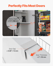 Load image into Gallery viewer, SucceBuy 6/8/9/10 Tier Over the Door Pantry Organizer Heavy-Duty Steel Hanging Spice Rack, Adjustable Wall Seasoning Shelves