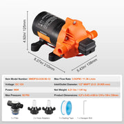 Load image into Gallery viewer, SucceBuy 12V Diaphragm Pump 1.8/3/3.5/5 GPM 3/4/5-Chamber 40-100 PSI Adjustable 1/2'' MNPT Port for RV Yacht Food Truck Camper