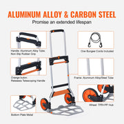 Load image into Gallery viewer, SucceBuy 275/309 lbs Folding Hand Truck Portable Unity Cart Dolly with Telescoping Handle and Binding Rope for Moving Warehouse