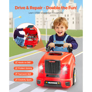 Load image into Gallery viewer, Amocart 60 Pcs Kids Mechanic Car Repair Set with Removable Parts & Horn Workshop Set Engine Toy for Toddler Children Gift