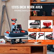 Load image into Gallery viewer, SucceBuy 12x15In Heat Press Machinine Multifunctional Clamshell Printer Digital Heat Press Transfer Machine Sublimation Machine