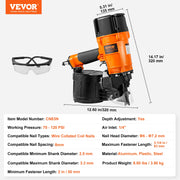 Load image into Gallery viewer, Amocart Coil Siding Nailer CN65 CN55 CN70 CN83 CN90 Pneumatic Siding Nail Gun Pallet Making Coil Nailer 70-120PSI Air Nailer