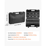Bild in Galerie-Viewer laden, Amocart 26/65PCs US Plus Drive Impact Socket Set Deep Standard Socket Set SAE Metric 6 Point CR-V Cr-Mo Alloy Steel Auto Repair