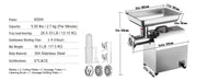 Load image into Gallery viewer, Hachoir à viande électrique commercial Amocart en acier inoxydable avec 3 plaques de meulage