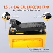 Load image into Gallery viewer, SucceBuy 10000PSI Air Hydraulic Pump 0.42 Gal Reservoir Treadle Foot Pump Automobile Repair Frame Machine & Hydraulic Press - AMOCART